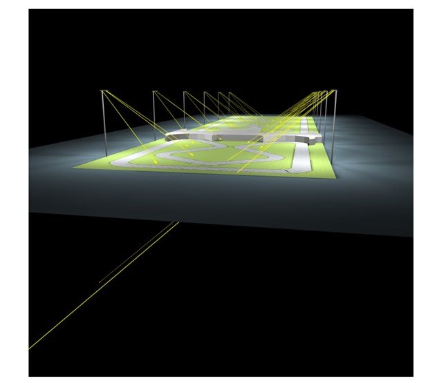 A photometric sports lighting design